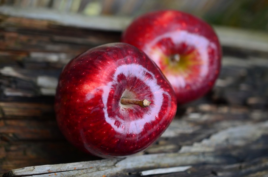 apple, apples, red, two, fruit, fresh,