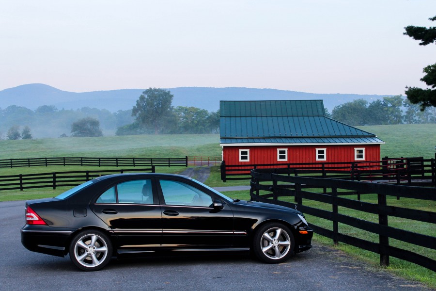 farm, home, auto, car, truck, black, field, rural scene, modern, contrast, parking, parking, exterior, nobody, day,