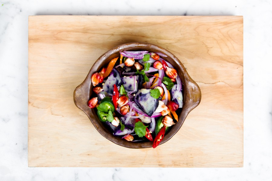 food, bowl, ensalda, table, seen from above, gourmet, vegetable, vegetables, pepper, onion, healthy, light, 
