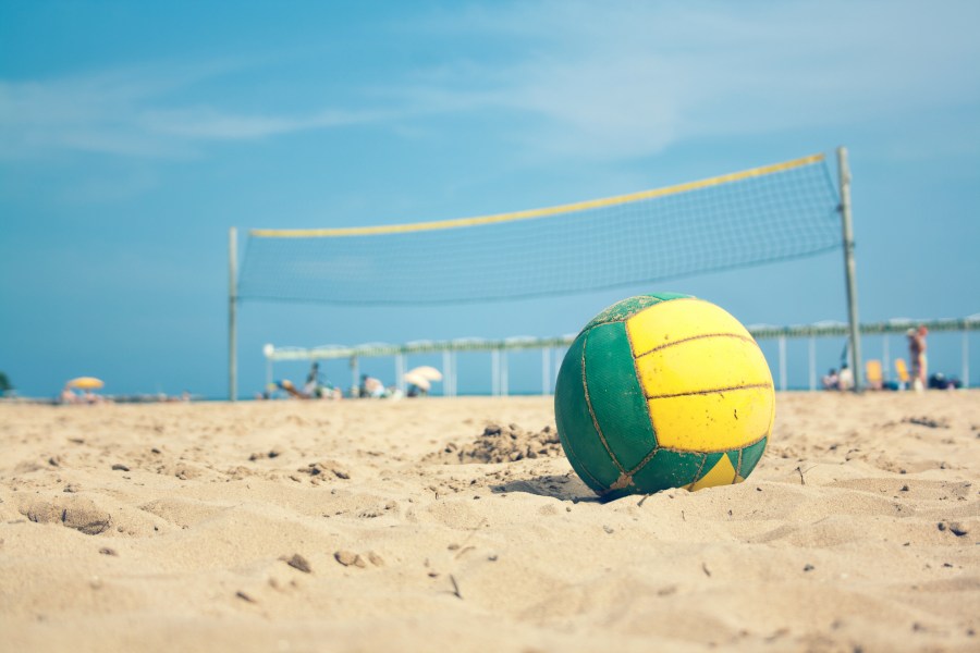 ball arena, ball, beach, yellow, sun, summer, volleyball, volleyball, net, beach, beach, vacation, 