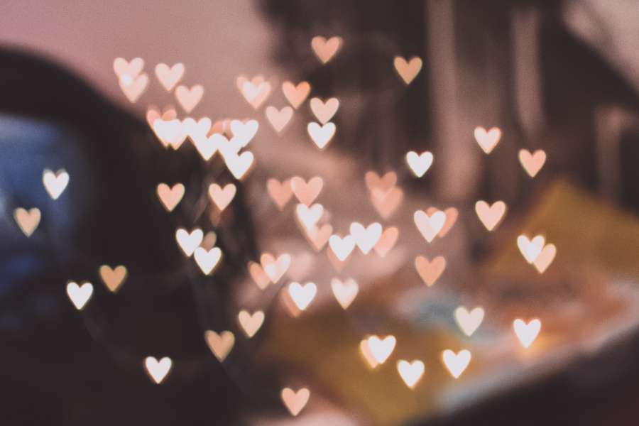 Symbol, Heart, Light, Bokeh, Decoration, Holiday, Love, Romantic, Romance, Valentine, Closeup, Detail