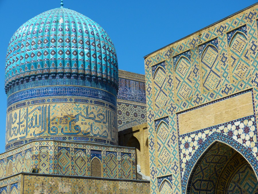 bibi xanom, mosque, samarkand, uzbekistan, building, large, places of interest, mausoleum, timur ,architecture, arab