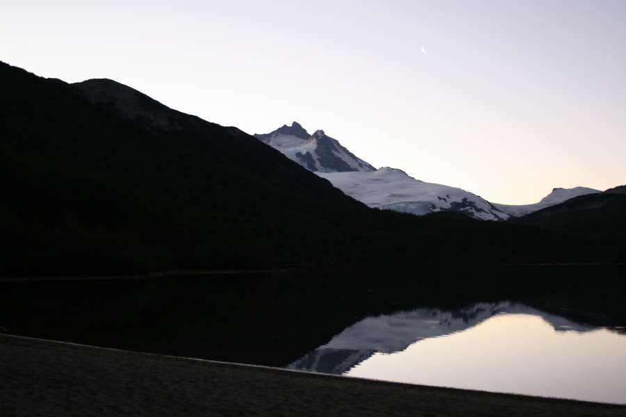 lagoon, reflection, night, dusk, evening, lake, water, mountain, landscape, tranquility, nature, snow, snowy,
