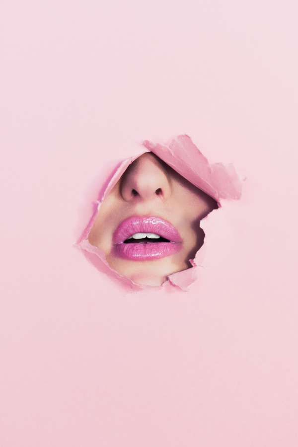Lip, Pink, Lipgloss, Background, Face, makeup, Woman, Caucasian, Nose, Ripped, Tornmhole, Girl, wallpaper 4k