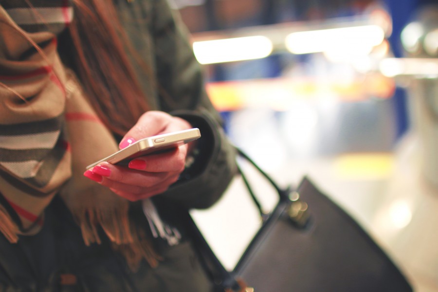 one person, people, woman, young, cell, phone, green, technology, close-up, exterior, communication, 