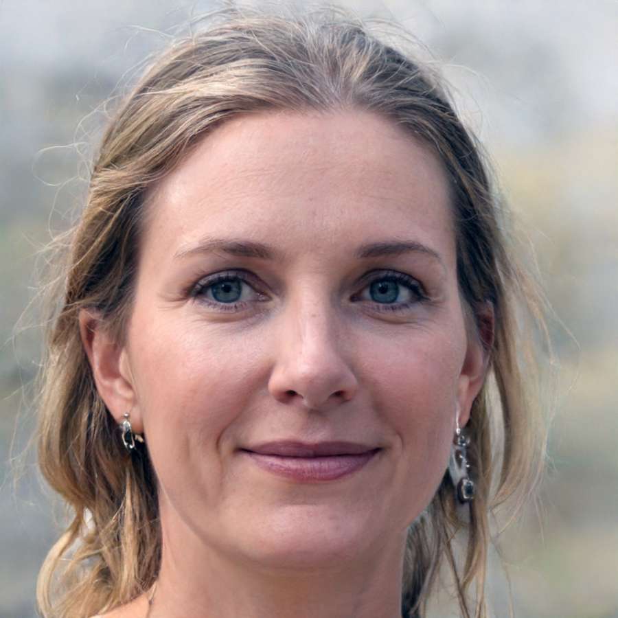 woman, adult, portrait, face, one person, looking at camera, blonde, earrings, earrings, 40 years, smile, 