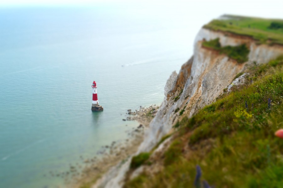 tilft shift, lighthouse, coast, cliff, landscape, sea,