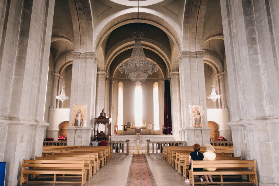 church, interior, people, religion, catholic, praying, pray, Nagorno Karabakh,
