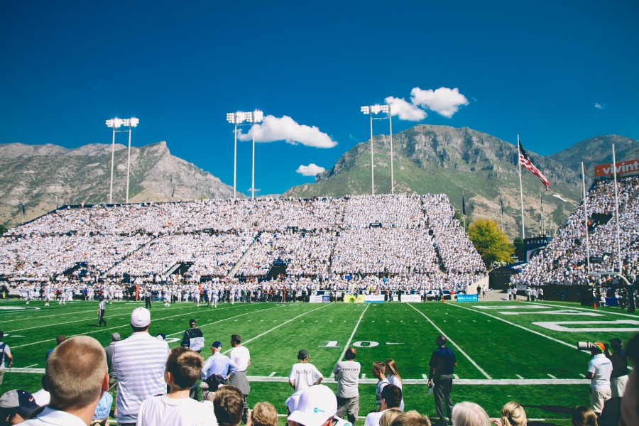 stadium, football, american, public, people, grandstand, fans, fans,
