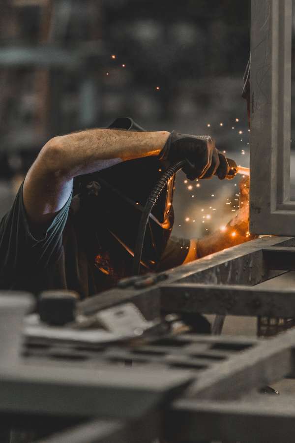 industry, metal, steel, worker, construction, industrial, iron, equipment, factory, work, man, manufacturing, welder, flame, safety
