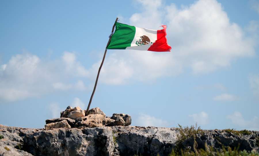 flag, mexico, mexican, day, sky, summer, america, waving, wind, close up, symbol, flag of mexico, mexican flag, 