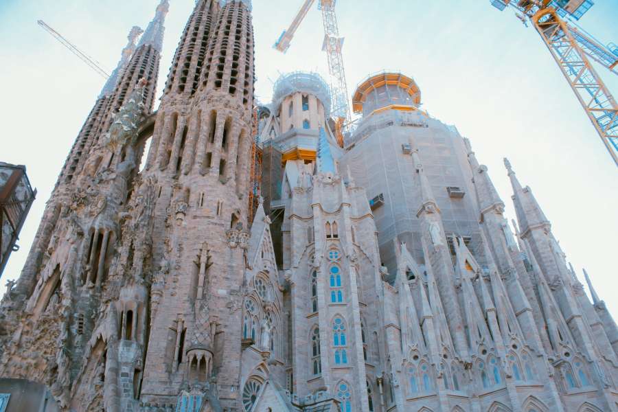 Sagrada Familia, cathedral, church, barcelona, ??spain, gaudi, architecture, europe, famous place,
