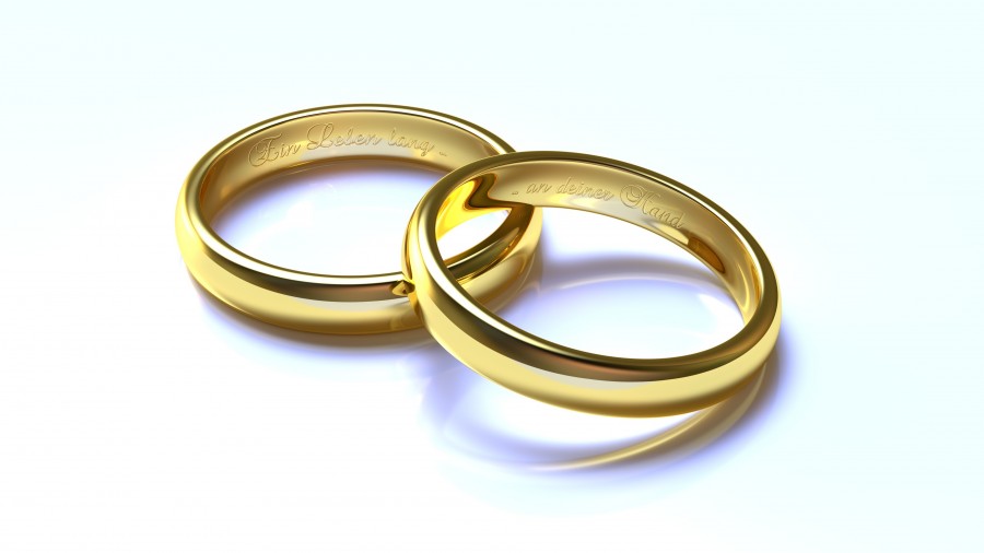 Engagement rings, ring, gold, marriage, wedding, detail, two, couple, union, Alliances gold