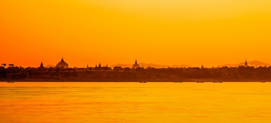 bagan, myanmar, temple, bricks, pagoda, burma, asia, india, hindu, sunset, river, lanscape, cityscape, skyline, 