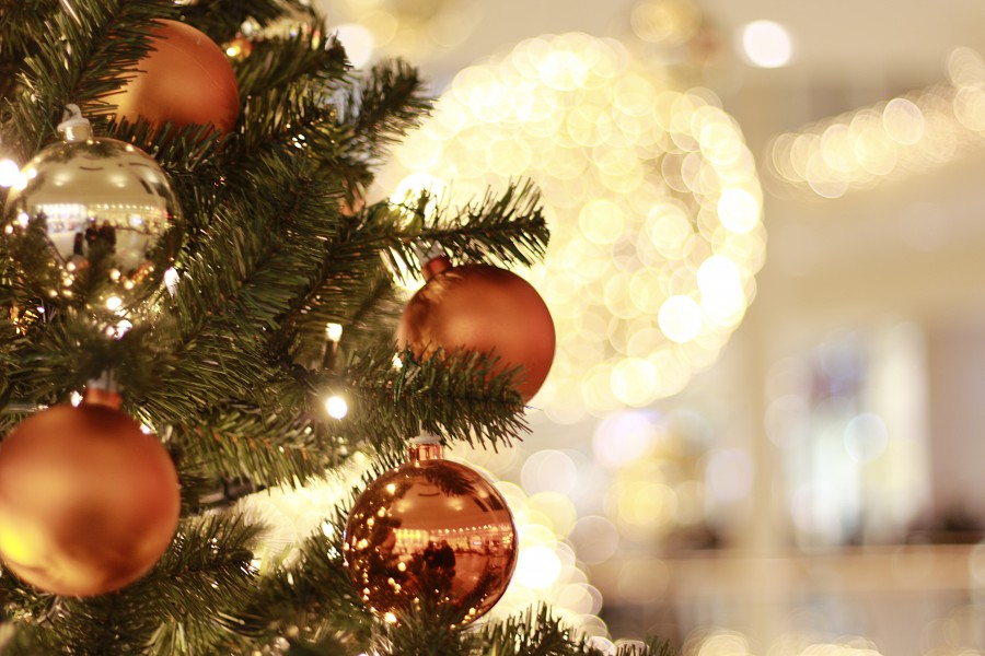christmas, detail, ornament, decoration, celebration, 2015, celebration, red, christmas tree, tree,