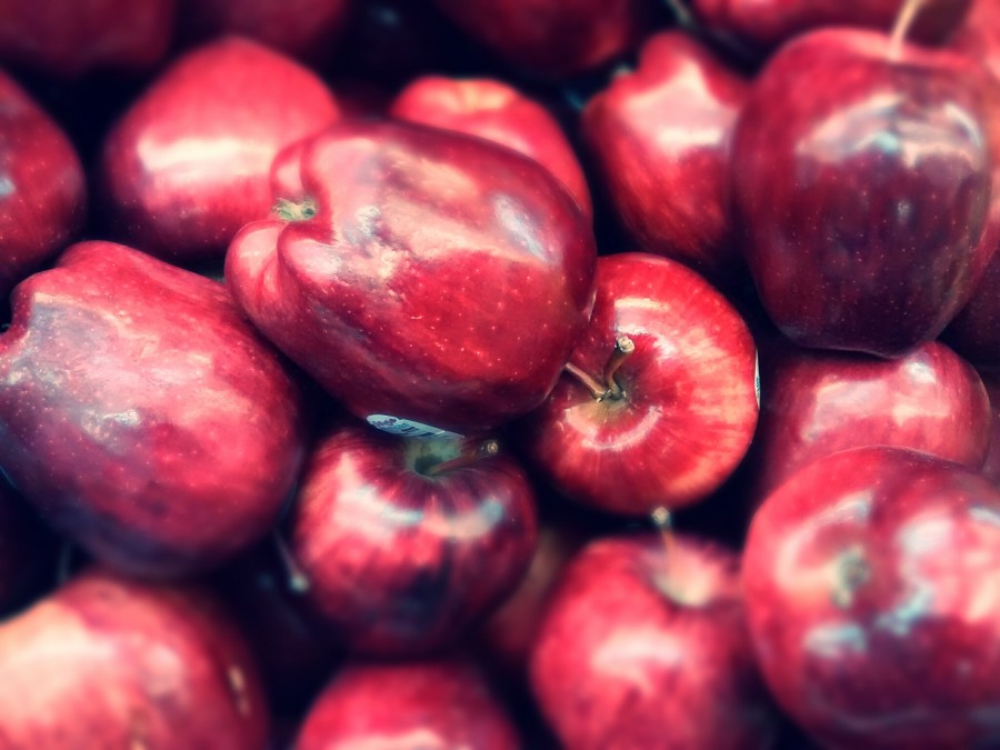 Fruit, color, red, intense, apple, apples, close-up,