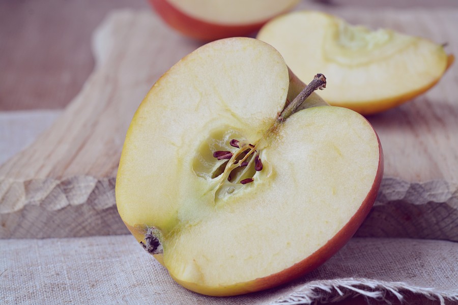 apple, red, closeup, detail, fruit, cape, half,