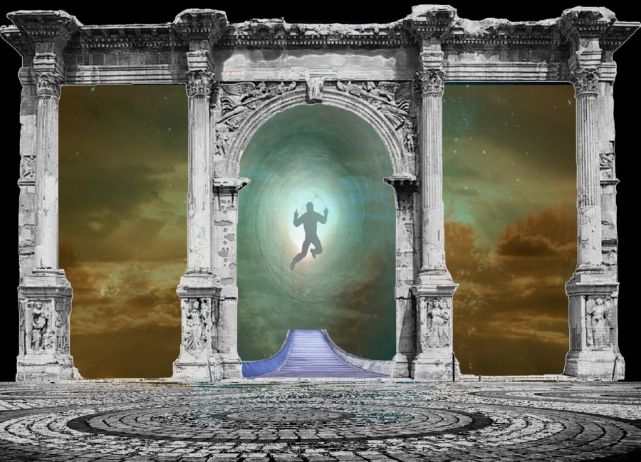 beyond, death, life after death, life eternal, mystical, transcendence, end, believe, tunnel, reincarnation, architecture, human, building ,