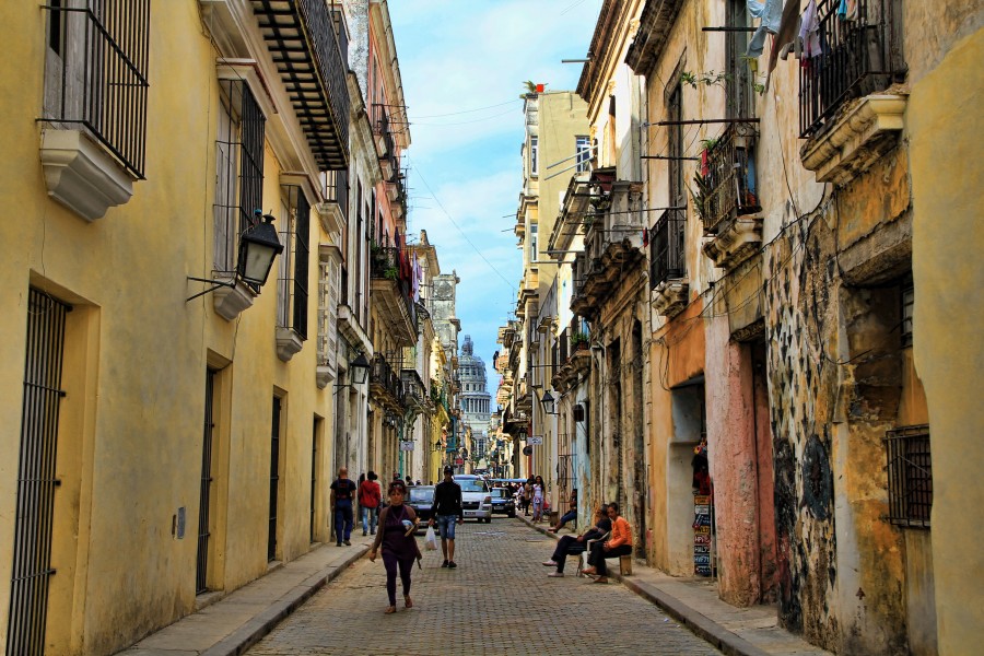 Cuba, blue sky, street, architecture, urban, city, cuban, havana,