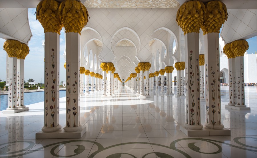mosque, abu dhabi, travel, architecture, nobody, arabe, United Arab Emirates, UAE capital city, hall, marble, Abu Dhabi