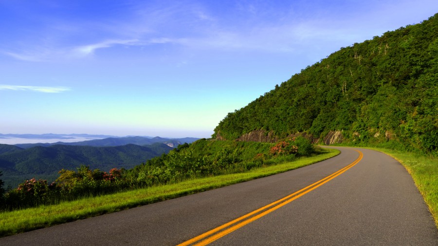 route, road, curve, pavement, asphalt, nobody, landscape, day, exterior,