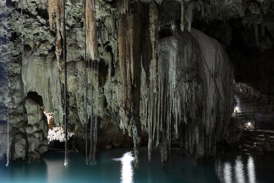 Cenote, cave, grotto, mexico, yucatan, kalksteinloch, fresh water, stalactites, nature, central america, landscape