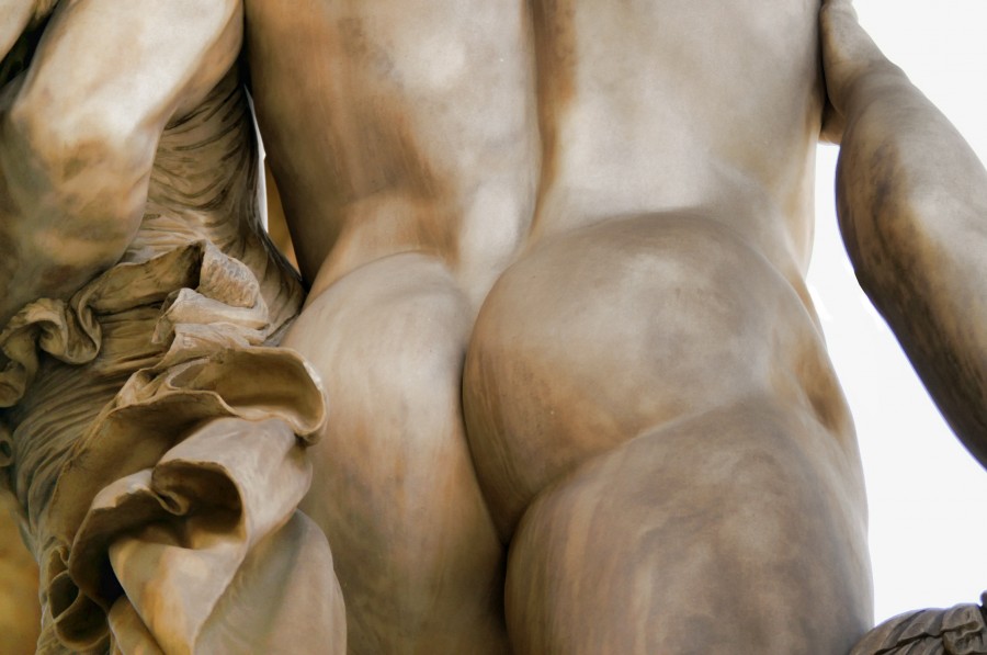 statue, monument, back, back view, rear, tail, iron, art, Renaissance