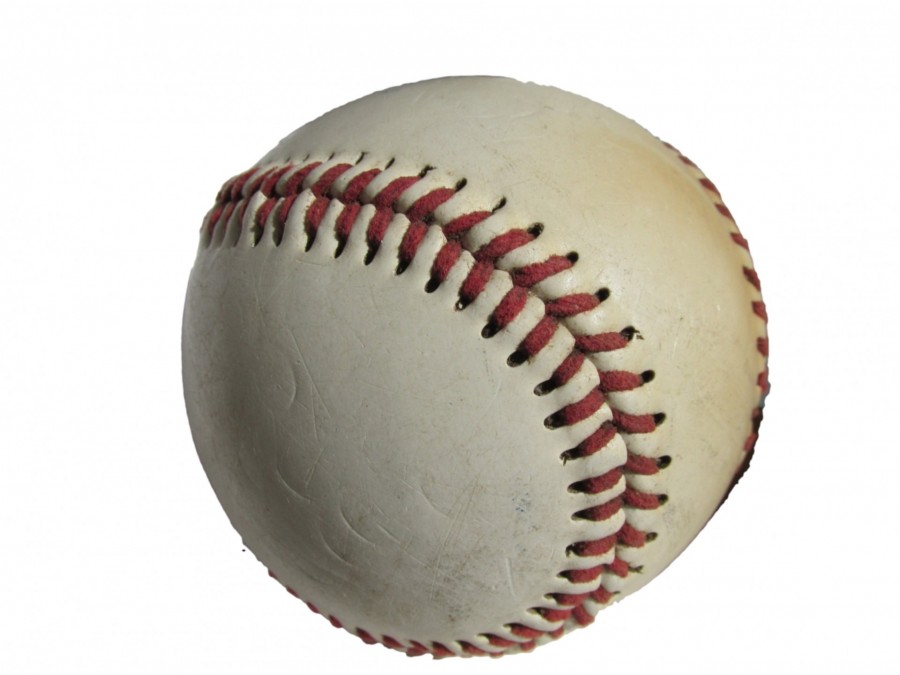 ball, baseball, white background, sport, leather, one, object, round, detail, sewing,