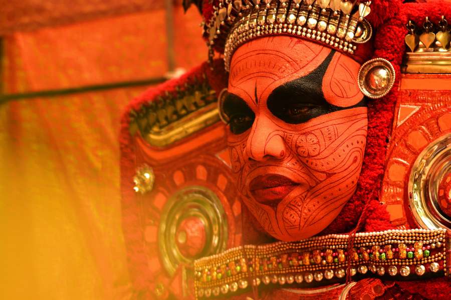 hindu, india, mask, face, red, religion, god, 