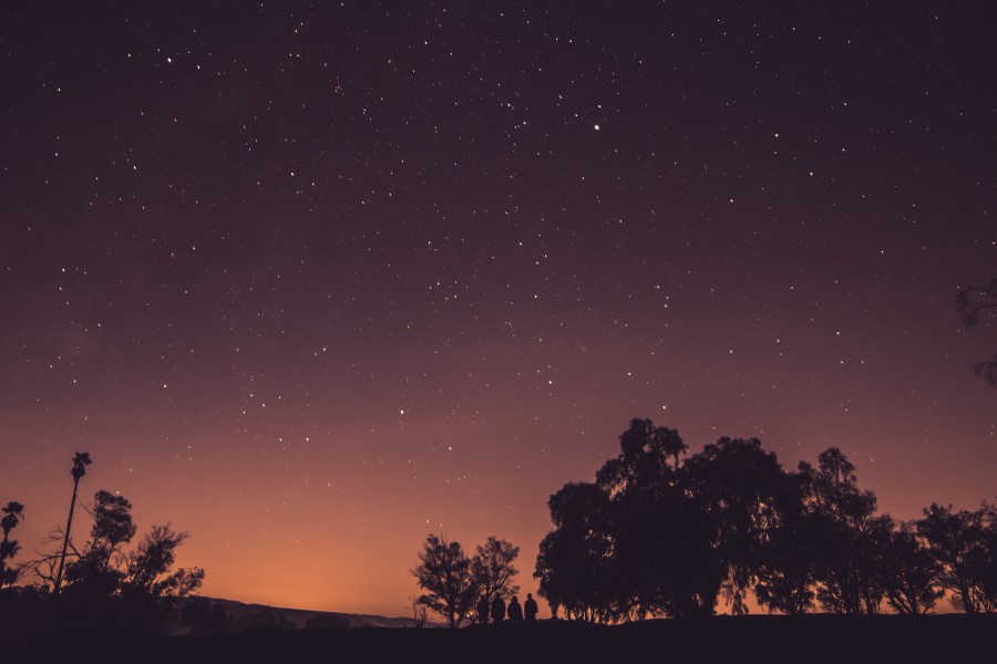 landscape, sunset, night, star, stars, starry, sky, outdoors, outside, observe, cosmos, cosmology,