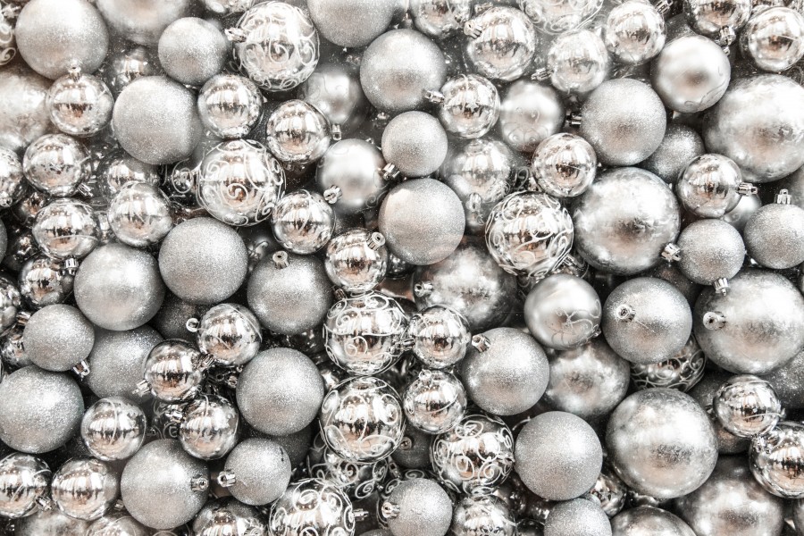christmas, detail, ornament, ornaments, decoration, Christmas, silver, ball, balls,