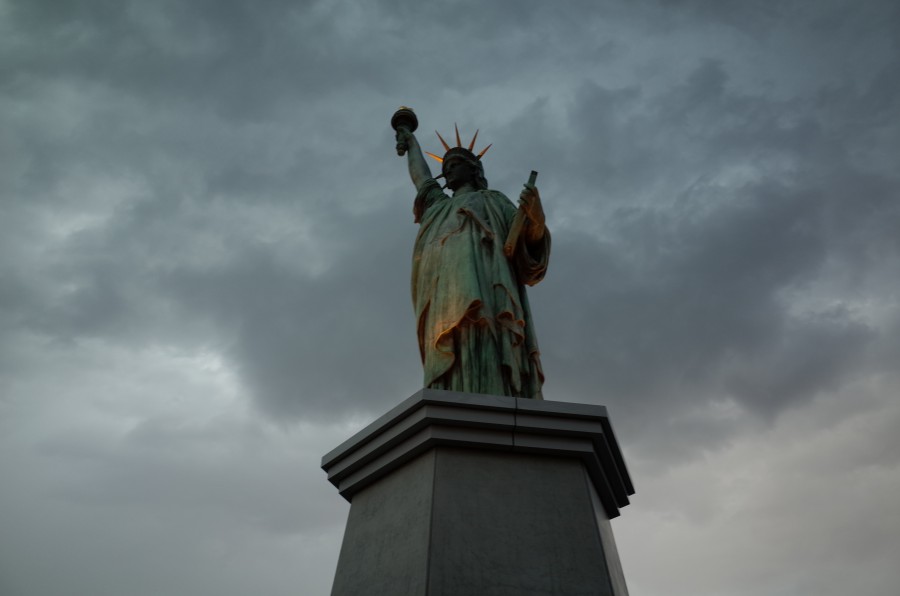 Statue of Liberty, New York, USA, United States, Sightseeing, Cloudy, exterior, monument, freedom, america, symbol, Freedom