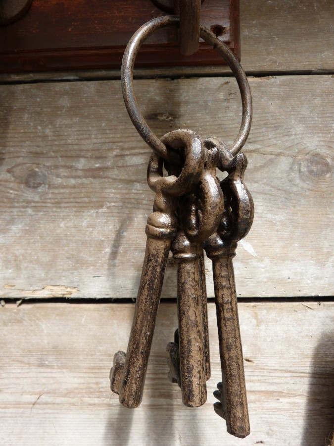 key, keys, lock, old, lock, close-up, key ring,