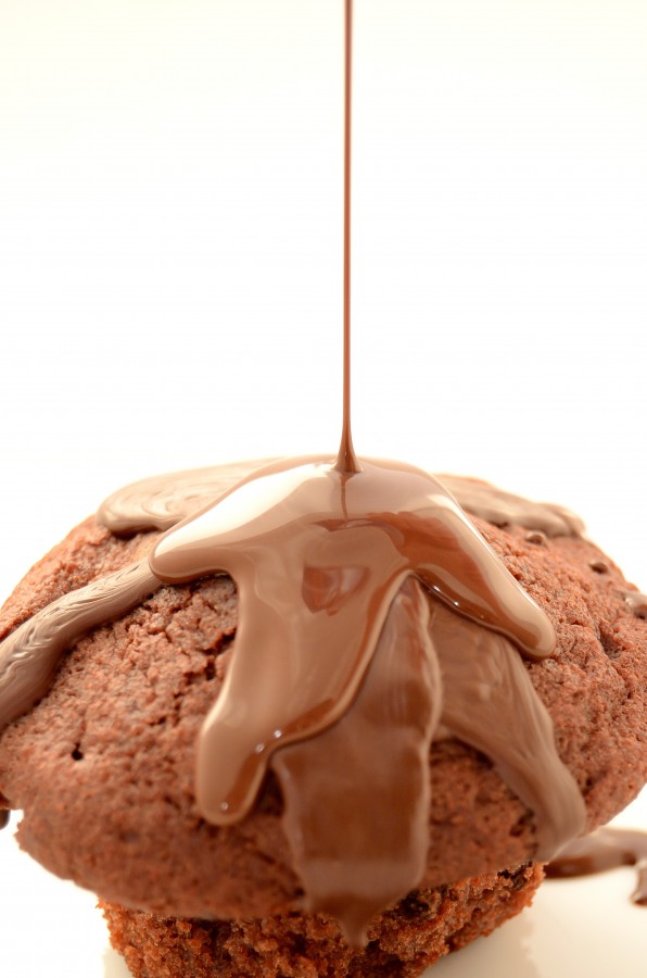 muffin, muffins, food, sweet, dessert, cake, closeup, chocolate, white background,