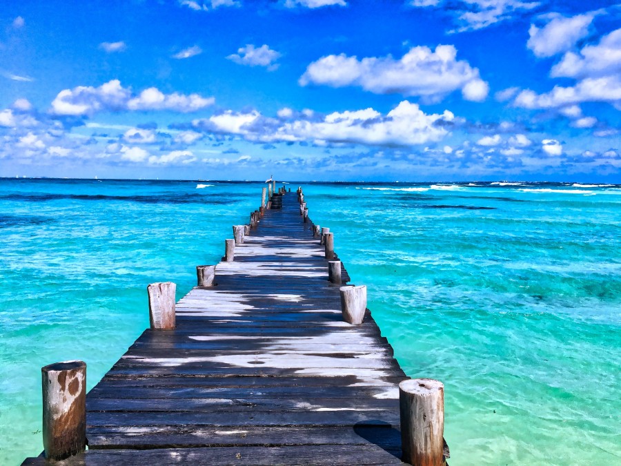Mexico, paradise, beach, expedition, rest, summer, ocean, atlantic, bridge, clouds, cancun, quintana roo, sea, vacation, relax, spring, landscape