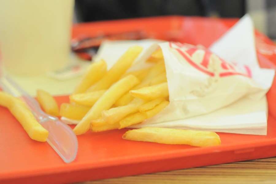 fast food, food, potato, potato chips, tray, food, junk, foreground,