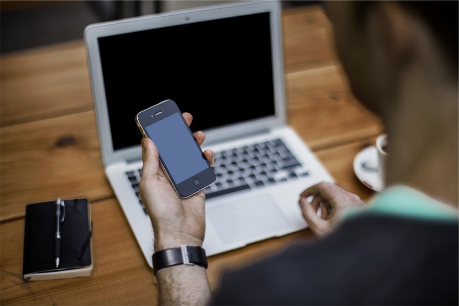 Man, Mobile, Phone, Laptop, Tecnology, business, people, lifestyle