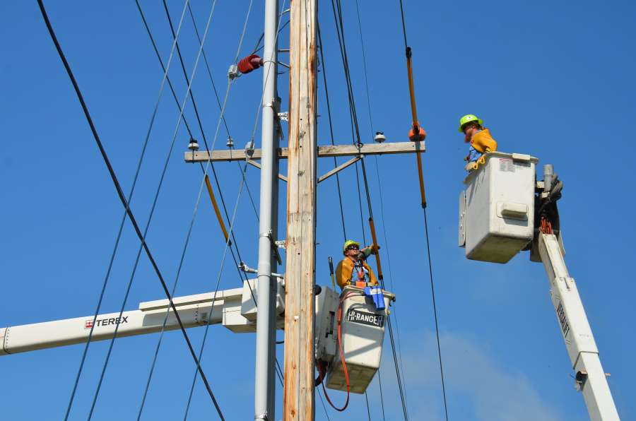 energy, power, electricity, safety, lineman, dangerous, industry, people, electrician, blue, equipment, worker, electric, voltage, high voltage