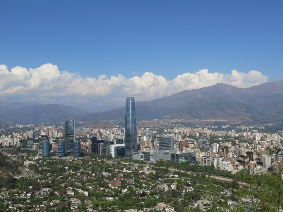 santiago, landscape, city, latin america, america, buildings, skyline,