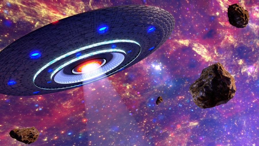 UFO, flying object, alien, space, life, spaceship, science fiction, ufology, illustration,