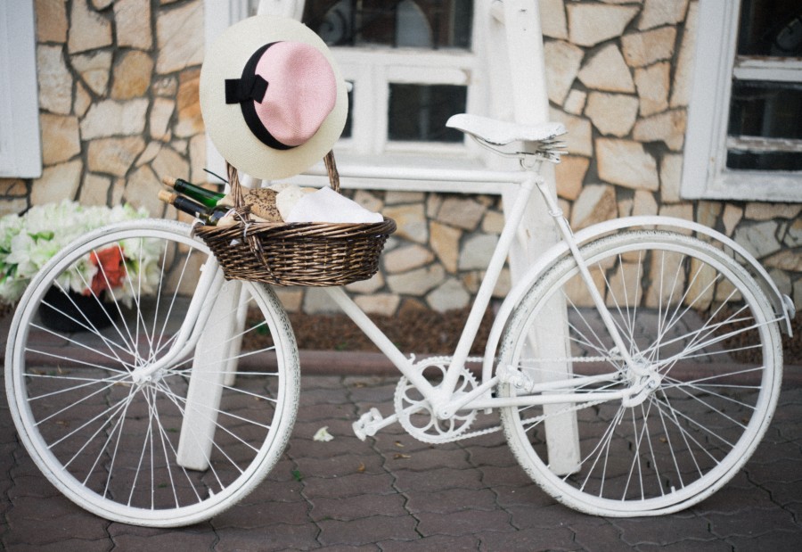 hat, bike, vintage, white, basket, nobody, 