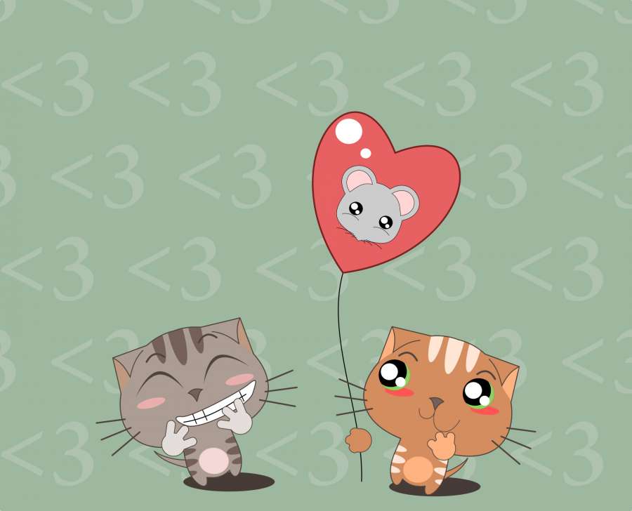 cats, gift, valentine, congratulation, heart, feelings, kawaii, adorable, love, card, romantic, kawaii wallpapers
