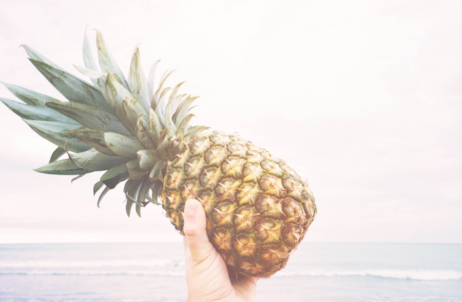 pineapple, fruit, fruits, fresh, tropical, food, pineapple, ripe, mature, close-up,