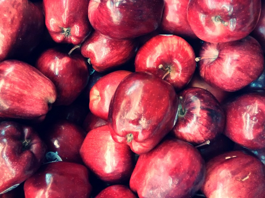 Fruit, color, red, intense, apple, apples, close-up,