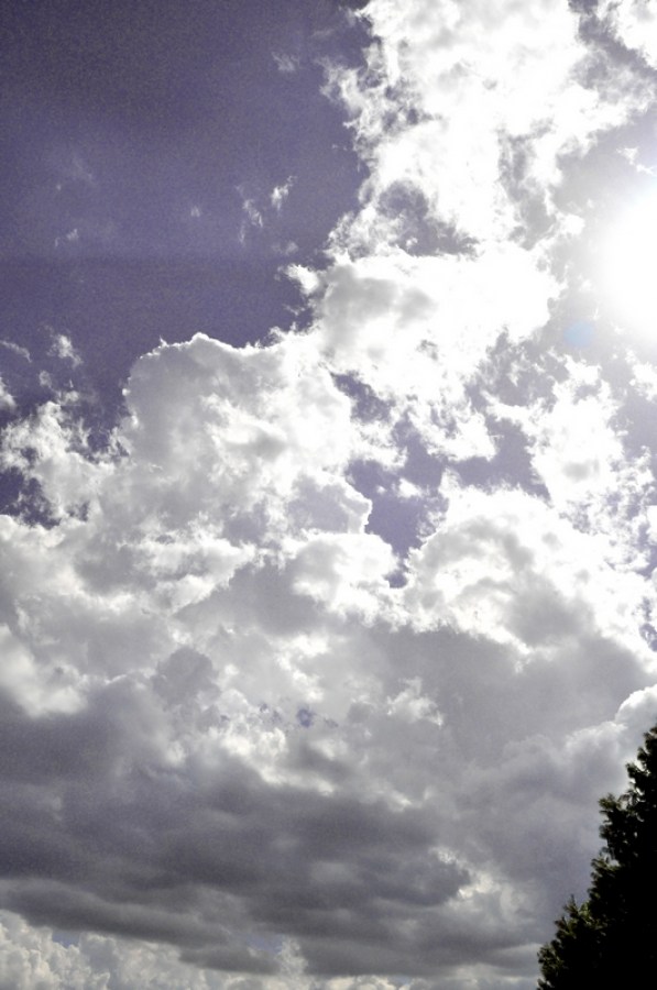 sky reflection day, cloud, clouds, background, summer, sun, blue, vintage, 