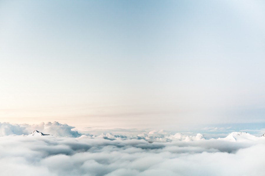 cloud, clouds, mountain, landscape, sky, sunset, nobody,