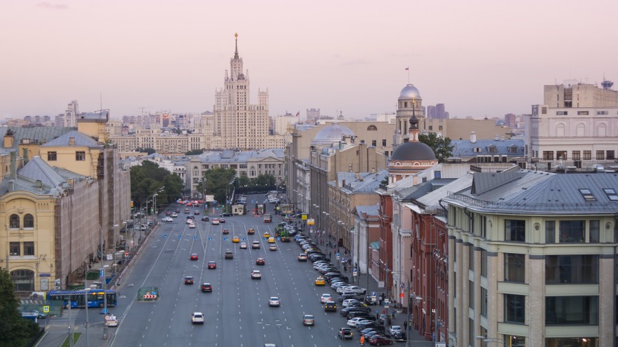Moscow, Russia, city, capital city, sunset, cityscape,