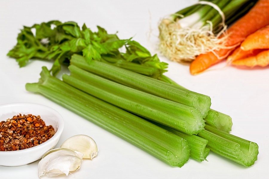Celery, vegetables, garlic, food, carrot, vegetables, cooking, white, ingredients, healthy,