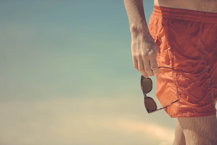 Beach, Summer, male, man, shorts, sun, sunglasses red, swimming, summertime, 