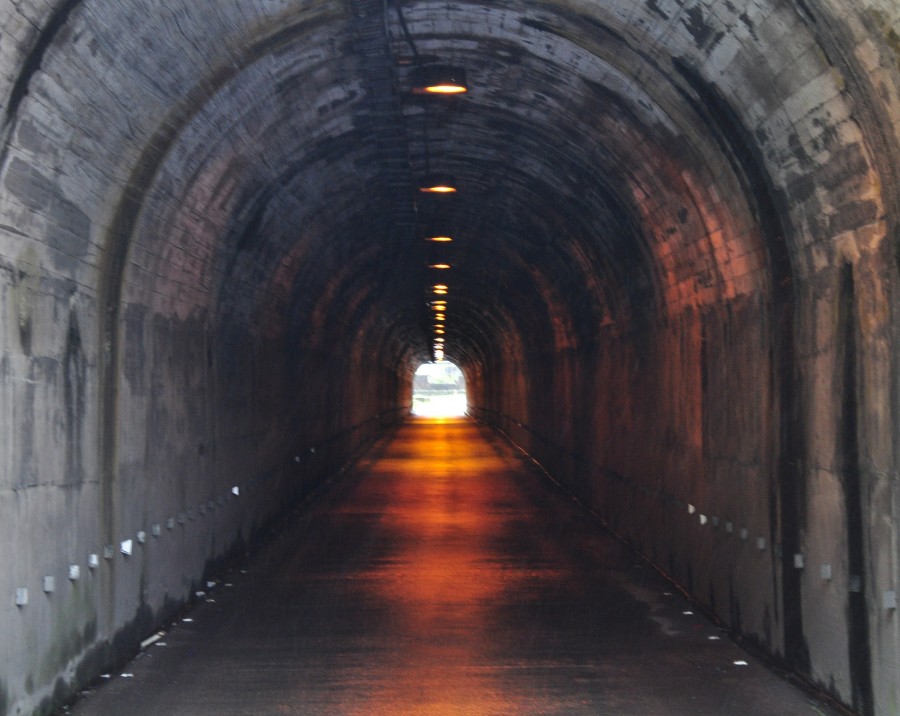 tunnel, architecture, entry, exit, end, light, dark, road, route, asphalt, nobody, concept,